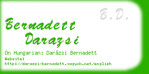 bernadett darazsi business card