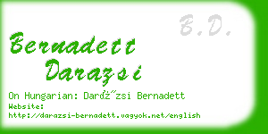 bernadett darazsi business card